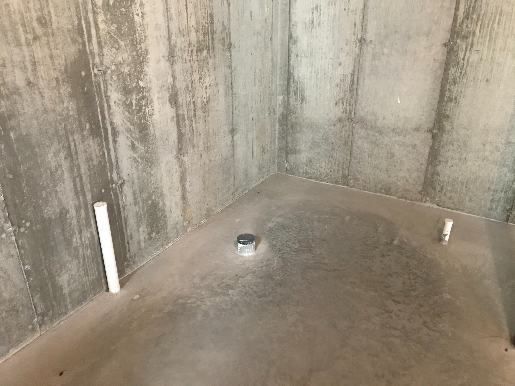 Basement plumbing and slab preparation