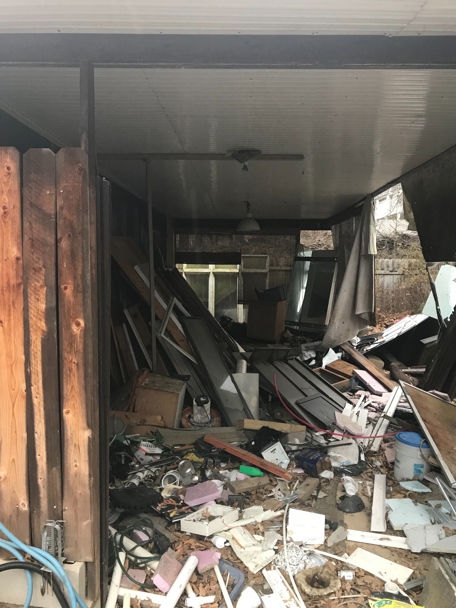 Interior demolition and debris removal