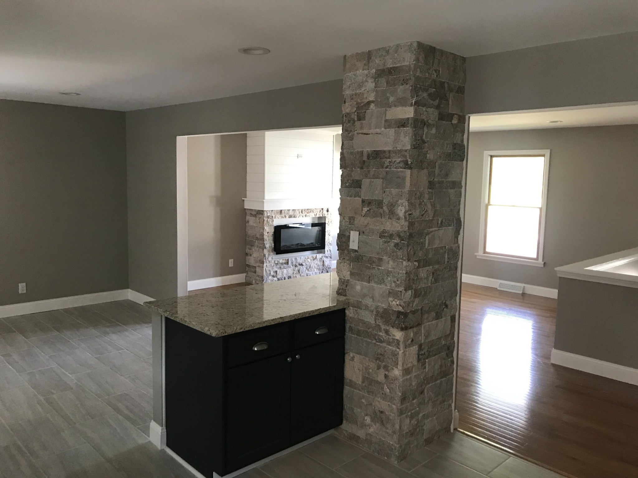 Completed interior remodeling project