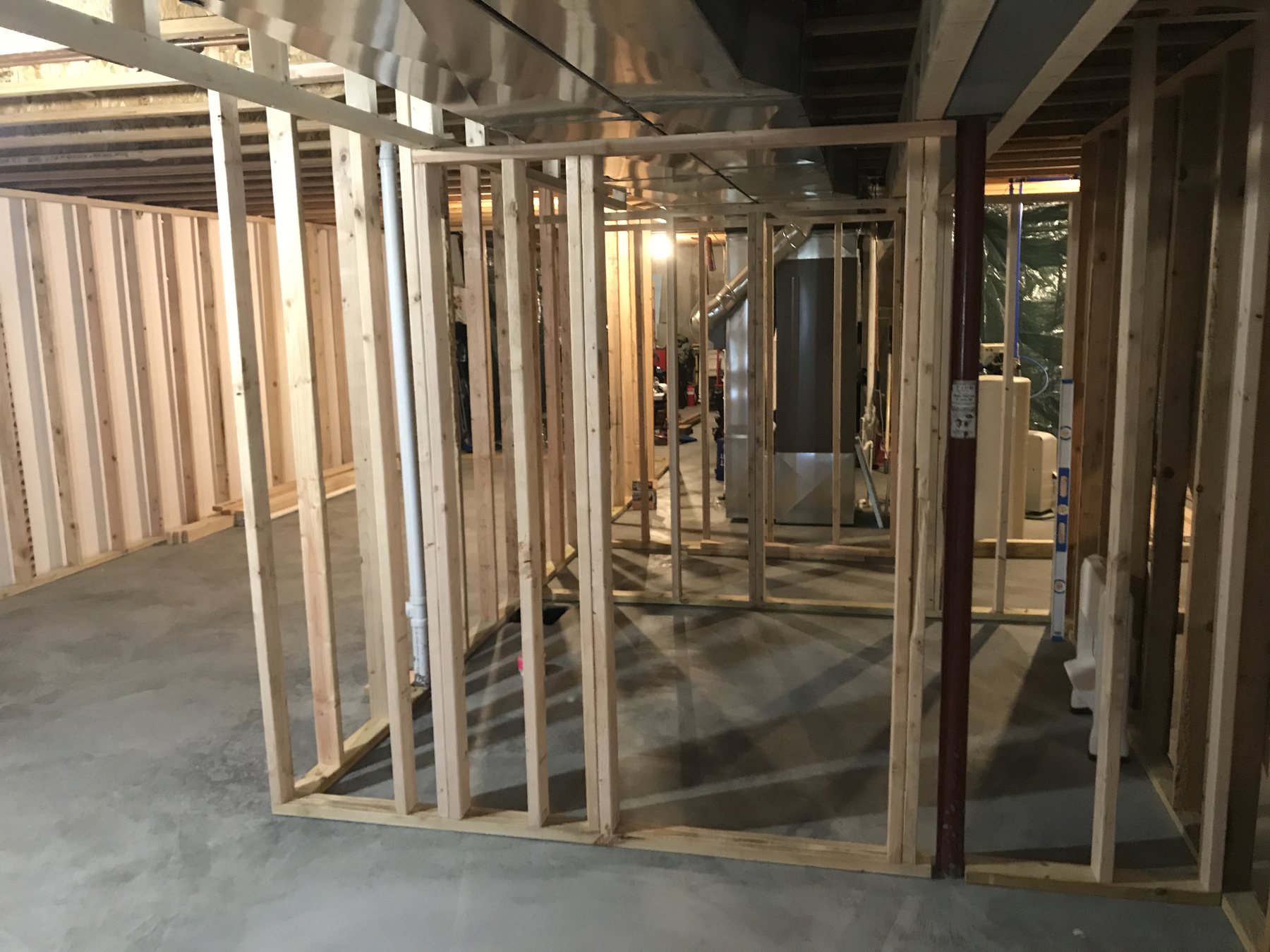 Another view of Basement Framing & Rough Construction
